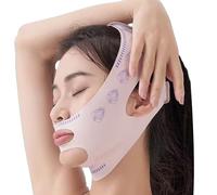Face Lift Tape - Elástico Ajustable Línea V Transpirable,Reductora Papada Moldeadora Rostro | para Interior Hogar Hotel Viaje Diario Dormir Noche Mañana Cuidado de la Piel