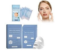 Face Mask Mascarilla de Colágeno 4pcs y Línea de Elevación de Proteína 60pcs, Firmeza y Elevación del Rostro en Forma de V, Hidratante Humectante Aclarando y Reduciendo las Líneas Finas