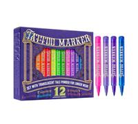 Face Paint Markers - 12-pieces UV-Activated Makeup Craft Stencil | Body Art Markers for Christmas Halloween Party Girl Kids Teens Birthday