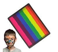 Face Paint Palette, Professional Makeup Kit, 3.9cm/1.54inches Watercolor Formula, 6 Color Painting Tray, Skin Friendly Easy Removal, for Cosplay Carnival Festival Birthday Events