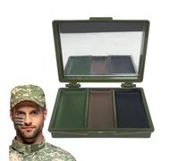 Face Paint - Pintura facial de color crema, aceite de camuflaje con espejo, ocultación de peces sucios | Pintura corporal facial para caza, uso táctico, al aire libre, entrenamiento militar