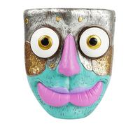 Face Planter Vase, Resin Decorative Wall, Modern Charm Design, Sturdy Easy to, Plant Pot Accessory, Indoor Outdoor Display Use for Fence Terrace Home Garden Yard Balcony Bedroom Living Room Porch