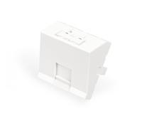 Face plate 45x45 mm, 1-port, angled for DN-93802-5-SH, RAL 9003