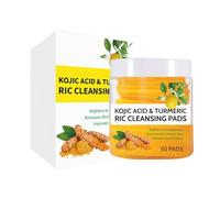 Face Skin Cleansing Pads, Double Sided Scrub Pads with Natural Turmeric, Moisturizing Gentle Care, no Irritating Texture, Perfect for Sensitive Skin & Traveling
