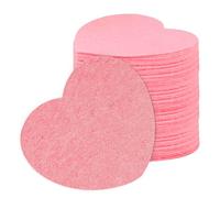Face Sponges For Cleansing - Almohadillas faciales portátiles para exfoliación facial, forma de corazón comprimida para la cara, esponja natural, 20 unidades de esponjas cosméticas para lavado facial