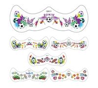 Face Stickers For Crafts - Self Adhesive Face Stickers Removable | Crafts Faces Decals | Removable Football Theme Decal For Women Adults Kids Soccer Game Sport Events Celebrations
