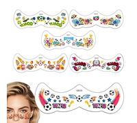 Face Stickers For Crafts - Self Adhesive Face Stickers Removable | Crafts Faces Decals | Removable Football Theme Decal For Women Adults Kids Soccer Game Sport Events Celebrations