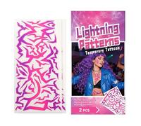 Face Stickers, UV Shine Realistic Fake Adhesive, Temporary Body Stickers for Arm Face and Chest, for Christmas Cosplay Festivals Parties Events Costumes Makeup Dance Performance