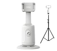 Face Tracking -Stativ, Auto -Telefon -Aufnahmehalter, 3.74x3.74in rotierende Tischtop -Ständer, Kochvideo -Stativ, einstellbare Mount für Hochzeit, Büros, Urlaub, Auto, Sport, Reisen