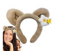 Face Washing Plush Headband, Spa Makeup Hairband with Bear Ears, Women Non-Slip Cute Accessory, Fashion Styling Tool for Pilates, Workouts, and Running, 6,1 x 1,18 pulgadas