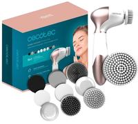 Cecotec Cepillo Limpiador Facial Masajeador Portátil a Pilas Bamba FaceCare TotalClean. 9 Cabezales para Cara, Cuerpo y Pies con Giro de 360º, Diseño Ergonómico y Bolsa de Viaje