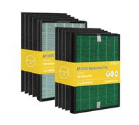 Facecool Filtro de repuesto HEPA AP-1019C compatible con Coway Airmega 150 Purifier, 2 Green True HEPA y 8 filtros de carbono activos, número de parte AP-1019C-FP