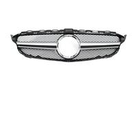 Facelift Para Benz Clase C W205 Rejilla Parrilla Delantera Frontal | 2015-2018 C180 C200 C300 Rejilla Delantera Deportiva Rejillas Parachoques Estilo Diamantes Cromados(C)