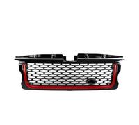 Facelift Para Land Para Rover Rejilla Parrilla Delantera Frontal | Para Range Para Sport 05-09 L320 Rejilla Parachoques Delantero Coche Malla Para Radiador ABS Estilo(Black red grill)