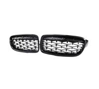 Facelift Para Serie 3 F30 F31 F35 Rejilla Parrilla Delantera Frontal | 2011-19 Parachoques Delantero Diamante Parrilla Riñón Doble Listón Carreras Deporte Accesorios Coche(All Black)