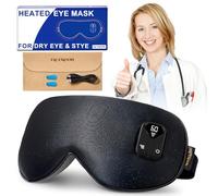 FACEMOON Máscara térmica para ojos secos: compresa eléctrica cálida para blefaritis, ojos cansados, calefacción inalámbrica de alivio del calor húmedo, temperatura estable, 1500 mAh, recargable