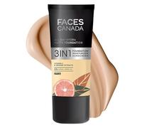 FACES CANADA All Day Hydra Matte Foundation 3 en 1 Base + Hidratante + SPF 30 24 HR Aloe Hydration & Vitamin C 10HR Long Wear Medium to High Buildable Coverage Absolute Ivory 012 25ml