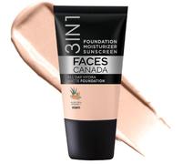 FACES CANADA All Day Hydra Matte Foundation - Mini base 3 en 1 + hidratante + SPF 30 24 HR Aloe Hydration & Vitamin C 10HR Wear Medium to High Buildable Coverage Rose Ivory (18 ml)