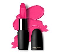 FACES CANADA - Lápiz labial mate sin peso, color fucsia Wave 02 (rosa), 4.5 g de color de labios altamente pigmentado, Smooth One Stroke Glide hidrata e hidrata los labios, vitamina E, jojoba y aceite