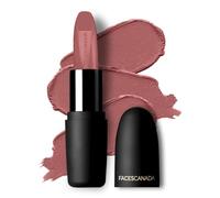 Faces Canada - Lápiz labial mate sin peso, enriquecido con aceite de jojoba y almendras, altamente pigmentado, color suave de un solo trazo, mantiene los labios hidratados, color de labios rosa