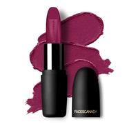 FACES CANADA - Lápiz labial mate sin peso, Hot Plum 24 (ciruela), 4.5 g, color de labios altamente pigmentado, suave deslizamiento de un trazo, hidrata e hidrata los labios, vitamina E, jojoba y
