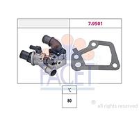 FACET 7.8099 Termostato refrigerante con conexión roscada para sensor de temperatura 80°C Compatible con FIAT FIORINO Furgón 146 FIORINO Pick up 146