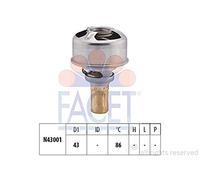 FACET 7.8247 Termostato refrigerante sin junta 86°C Compatible con RENAULT SUPER 5 B/C40 4 112 5 122 Fuego Hatchback 4 Furgoneta R21, R23