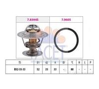 FACET 7.8483 Termostato refrigerante con junta 88°C Compatible con FORD MONDEO IV Turnier BA7 S-MAX WA6 Focus Mk2 Familiar DA, FFS, DS C-MAX DM2 Galaxy Mk2 MPV WA6 Focus Mk2 Hatchback DA, HCP, DP