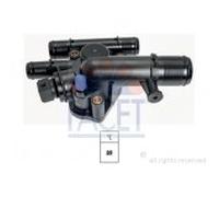 FACET 7.8506 Termostato refrigerante con junta 89°C Compatible con RENAULT Megane 2 Ranchera familiar KM0/1 Scénic 2 JM0/1 Megane 2 Coupé-Cabriolet EM0/1 GRAND Scénic 2 JM0/1, NISSAN