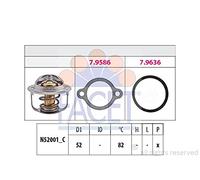 FACET 7.8513 Termostato refrigerante 82°C Compatible con SUZUKI VITARA Cabrio ET, TA Vitara SUV ET, TA, TD