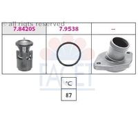 FACET 7.8559K Termostato refrigerante con conectores 87°C Compatible con VW Golf IV Hatchback 1J1 Lupo/Lupo 3L 6X1, 6E1 GOLF III 1H1 Golf IV Variant 1J5, SKODA OCTAVIA 1U2