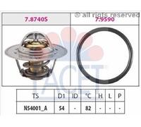 FACET 7.8740 Termostato refrigerante con junta 82°C Compatible con AUDI A4 B8 Avant 8K5 A6 C6 Avant 4F5 Q5 8RB A4 B8 Sedán 8K2 A5 Sportback 8TA A6 C6 Sedán 4F2