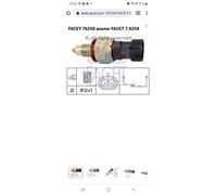 FACET Interruptor piloto de marcha atrás 7.6258 Medida de rosca: M12x1 Compatible con IVECO Daily VI Furgón DAILY VI Caja/Chasis DAILY IV Furgón/ranchera familiar DAILY V Furgón/ranchera familiar