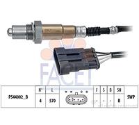 FACET Sonda lambda 10.8237 térmico Sonda plana Rosca engrasada después de catalizador 570