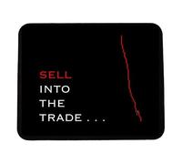 FaceYee Alfombrilla de ratón con texto en inglés "Sell Into The Trade", motivación financiera, para entusiastas del mercado de valores, 240 x 200 mm, color: vender en el comercio