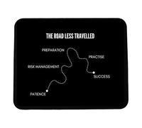 FaceYee Alfombrilla de ratón The Road Less Travelled, regalo para comerciantes, motivación financiera, decoración, 240 x 200 mm, 2 unidades, color: el camino menos viajado