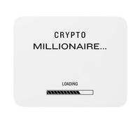FaceYee Crypto Millonaire - Alfombrilla de ratón de inversión motivacional para decoración de oficina, regalo para entusiastas del mercado de valores, 240 x 200 mm, color: Crypto Millonaire