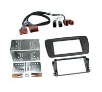 Fachada de radio de coche 2-DIN compatible con Seat Ibiza (6J) gris tuam/arnés