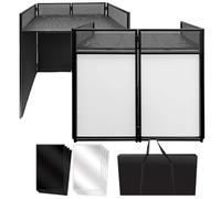Fachada portátil de cabina de DJ con diseño plegable y bolsa de transporte para configuración de eventos