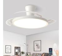 Fachae Ventilador de Techo con Luz y Aspas Retráctiles Reversible