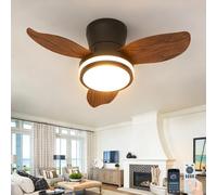 Fachae Ventilador de Techo LED con Luz,Lampara Techo Ventilador con Mando a Distancia 65cm de Diámetro,Regulable,Temporizador 48 W,3800 Lúmenes,6 Velocidades,para Dormitorios y Salas de Estar