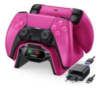 Fachixy Cargador para Mando PS5, 2H rápido Cargador ps5 con 2 Tipos de Cable para Mando PS5, estación de Carga Compatible con mandos DualSense PlayStation 5