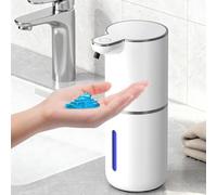 Fachixy Dispensador de jabón automático, sin contacto, dispensador de jabón eléctrico con sensor, recargable por USB, 380 ml, IPX5, resistente al agua para baño, cocina
