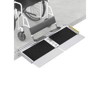 FACHNUO Rampa de umbral portátil de 30 cm con base autoajustable, capacidad de carga de 363 kg, rampa para sillas de ruedas para puertas de casa, rampa antideslizante para escalones en casa, rampa