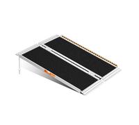 FACHNUO Rampa para Silla de Ruedas Plegable Negra, 91 cm Capacidad 362 KG, Antideslizante, Portátil, Aluminio - para Escaleras, Escalones y Puertas