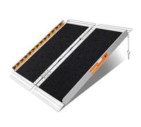 FACHNUO - Rampa portátil para silla de ruedas de 3 pies, rampas de aluminio antideslizante con asa, rampa plegable para silla de ruedas para escalones de casa, escaleras, entrada, umbral, bordillos