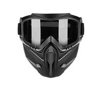 facial antiniebla para moto - con gafas desmontables protección cortavientos antipolvo - cubierta facial integral 2 en 1 ajustable, para hombres, esquí, ciclismo, equitación, trabajo