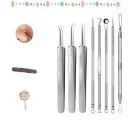 Facial Blackhead Remover Tweezers,Blackhead Remover Tools,Professional Stainless Steel Facial Blackhead Remover Tweezers,Blackhead Tweezers Professional,Black Head Remover (8pcs A)