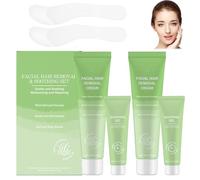 Facial & Body Hair Removal Cream Kit For Women Gentle for Sensitive Skin Fast Acting Hydrating Nourishing 2 en 1 Easy To Use For Upper Lip Chin Arms Legs Underarms Daily Grooming (2 unidades)