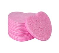 Facial Cleansing Sponges - Natural Wood Pulp Pads, Heart-Shaped Spa Tool | Compact 2.76in Cosmetic Sponge Pack with 50pcs for Pore Care, Makeup Removal, Gift Sets, Home Beauty Treatments